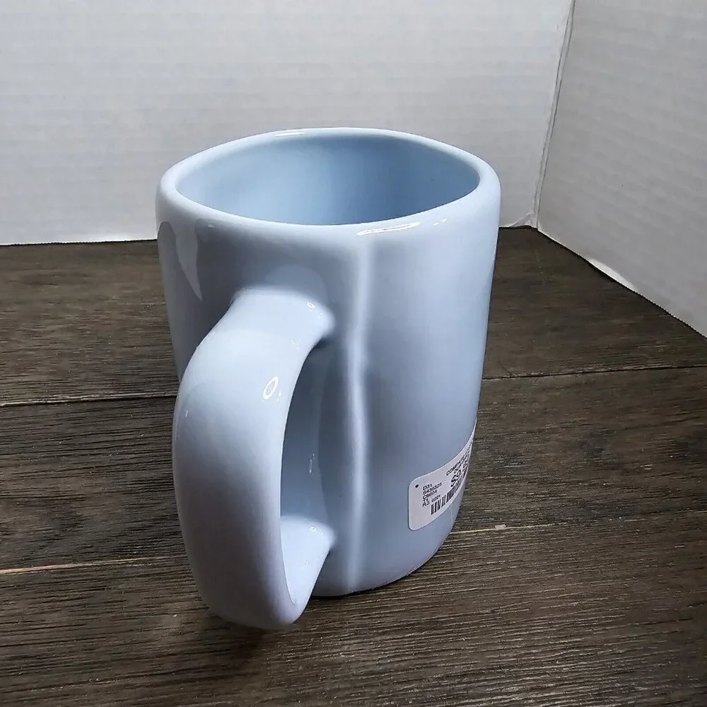 NWT Rae Dunn Hop To It Pastel Blue Easter Mug